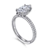 Alinna - 14K White Gold Marquise Shape Diamond Engagement Ring - 0.7 ct