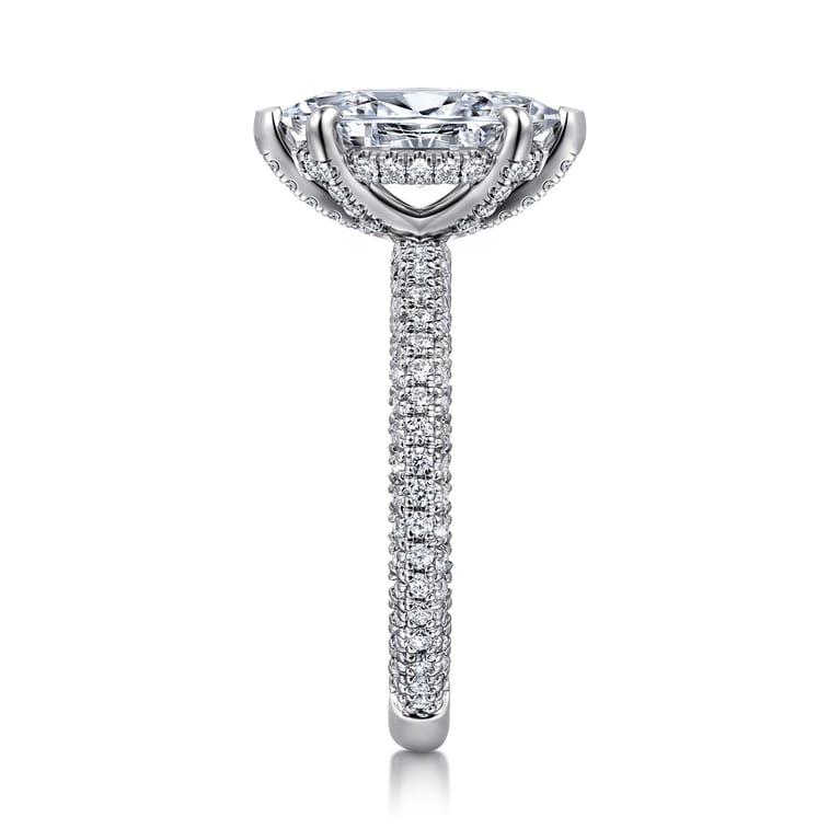 Alinna - 14K White Gold Marquise Shape Diamond Engagement Ring - 0.7 ct - Shot 4