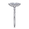 Marline - 14K White Gold Gold Marquise Shape Diamond Engagement Ring - 0.15 ct