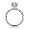 Perry - 14K White Gold Marquise Shape Diamond Engagement Ring - 0.3 ct