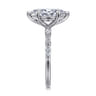 Perry - 14K White Gold Marquise Shape Diamond Engagement Ring - 0.3 ct