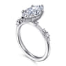 Jaelyn - 14K White Gold Marquise Shape Diamond Engagement Ring - 0.18 ct