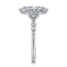Jaelyn - 14K White Gold Marquise Shape Diamond Engagement Ring - 0.18 ct