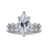 Joplin - 14K White Gold Marquise Shape Diamond Engagement Ring - 0.17 ct