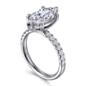 Winslow - 14K White Gold Marquise Shape Diamond Engagement Ring - 0.38 ct