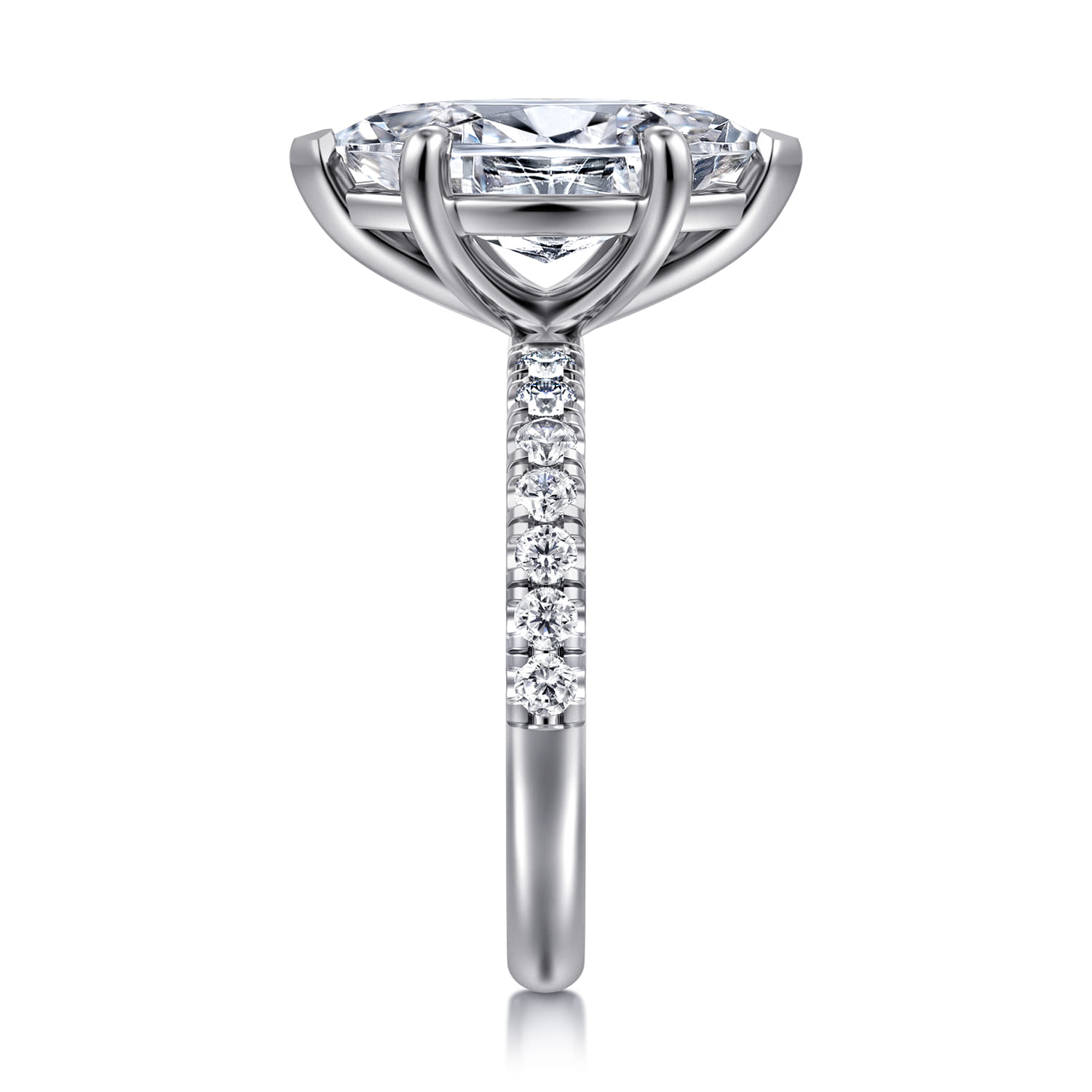 Winslow - 14K White Gold Marquise Shape Diamond Engagement Ring - 0.38 ct - Shot 4