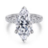 Winslow - 14K White Gold Marquise Shape Diamond Engagement Ring - 0.35 ct