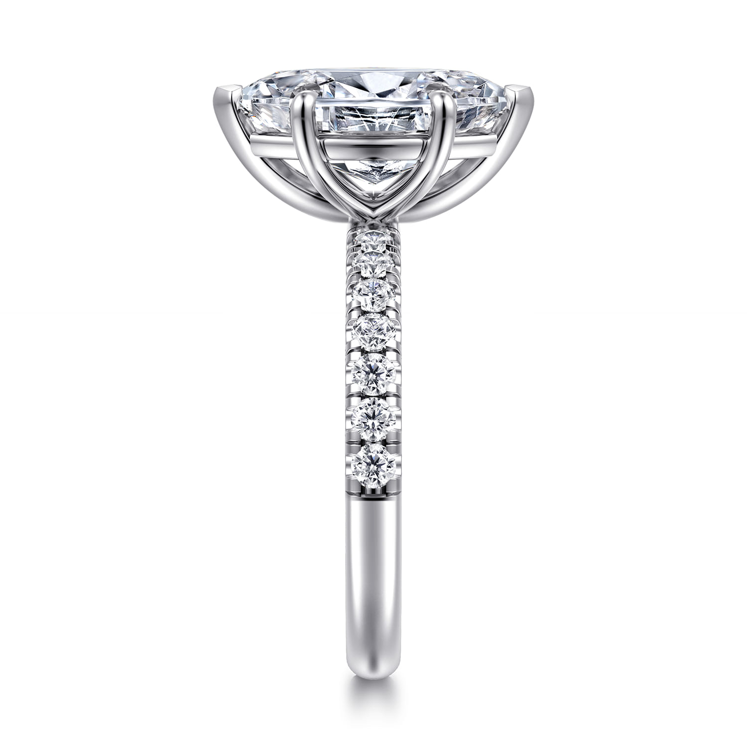 Winslow - 14K White Gold Marquise Shape Diamond Engagement Ring - 0.35 ct - Shot 4