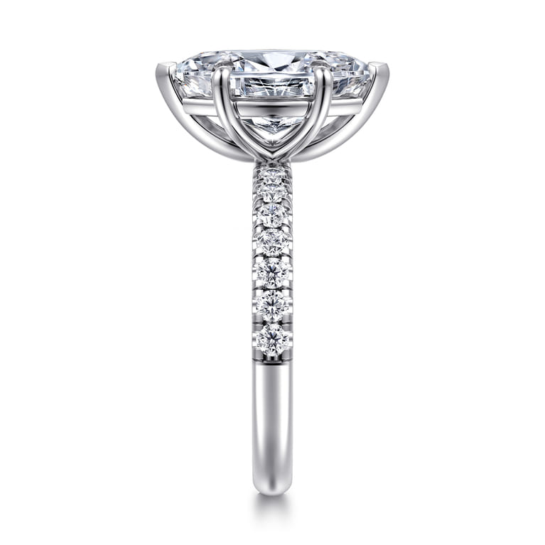 Winslow - 14K White Gold Marquise Shape Diamond Engagement Ring - 0.35 ct - Shot 4