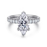 Winslow - 14K White Gold Marquise Shape Diamond Engagement Ring - 0.5 ct