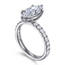 Winslow - 14K White Gold Marquise Shape Diamond Engagement Ring - 0.5 ct