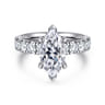 Winslow - 14K White Gold Marquise Shape Diamond Engagement Ring - 1 ct