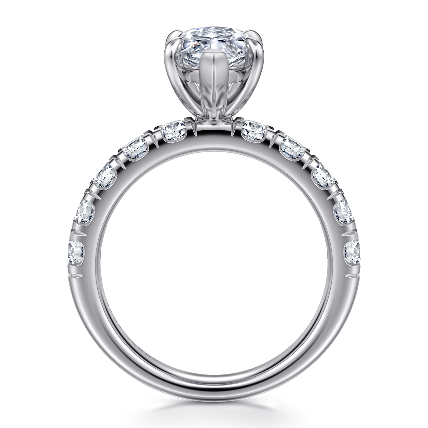Winslow - 14K White Gold Marquise Shape Diamond Engagement Ring - 1 ct - Shot 2