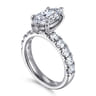 Winslow - 14K White Gold Marquise Shape Diamond Engagement Ring - 1 ct