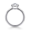 Aspen - 14K White Gold Bezel Set Marquise Shape Diamond Engagement Ring - 0.09 ct