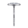Aspen - 14K White Gold Bezel Set Marquise Shape Diamond Engagement Ring - 0.09 ct