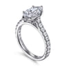 Luciole - 14K White Gold Marquise Shape Diamond Engagement Ring - 0.6 ct