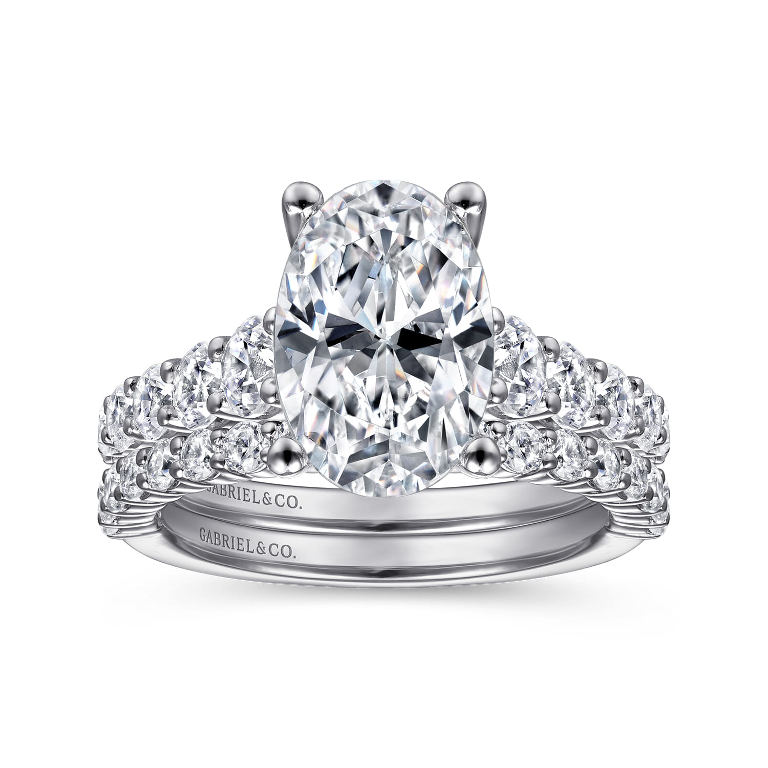 Taylor - 14K White Gold Oval Diamond Engagement Ring - 0.95 ct - Shot 4