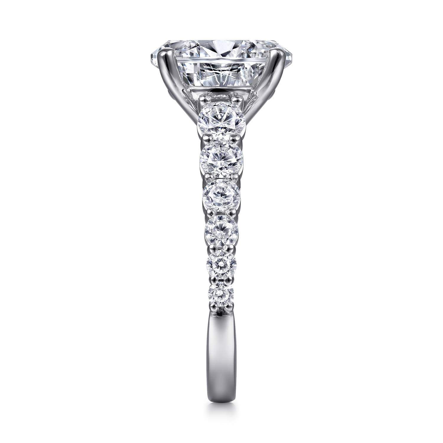 Taylor - 14K White Gold Oval Diamond Engagement Ring - 0.95 ct - Shot 5