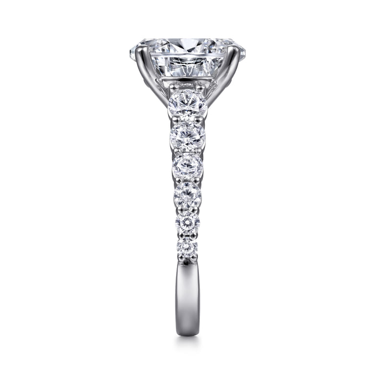 Taylor - 14K White Gold Oval Diamond Engagement Ring - 0.95 ct - Shot 5