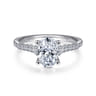 Reed - 14K White Gold Oval Diamond Engagement Ring - 0.25 ct