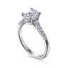 Reed - 14K White Gold Oval Diamond Engagement Ring - 0.25 ct