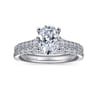 Reed - 14K White Gold Oval Diamond Engagement Ring - 0.25 ct