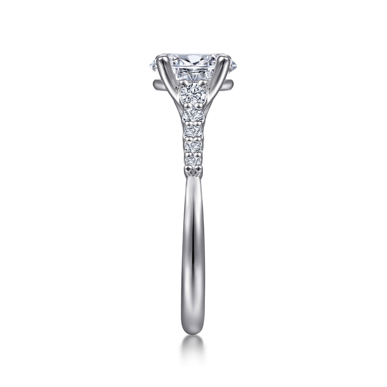 Reed - 14K White Gold Oval Diamond Engagement Ring - 0.25 ct - Shot 5