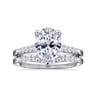 Reed - 14K White Gold Oval Diamond Engagement Ring - 0.25 ct