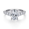 Reed - 14K White Gold Oval Diamond Engagement Ring - 0.75 ct