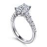 Reed - 14K White Gold Oval Diamond Engagement Ring - 0.75 ct