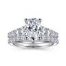 Reed - 14K White Gold Oval Diamond Engagement Ring - 0.75 ct