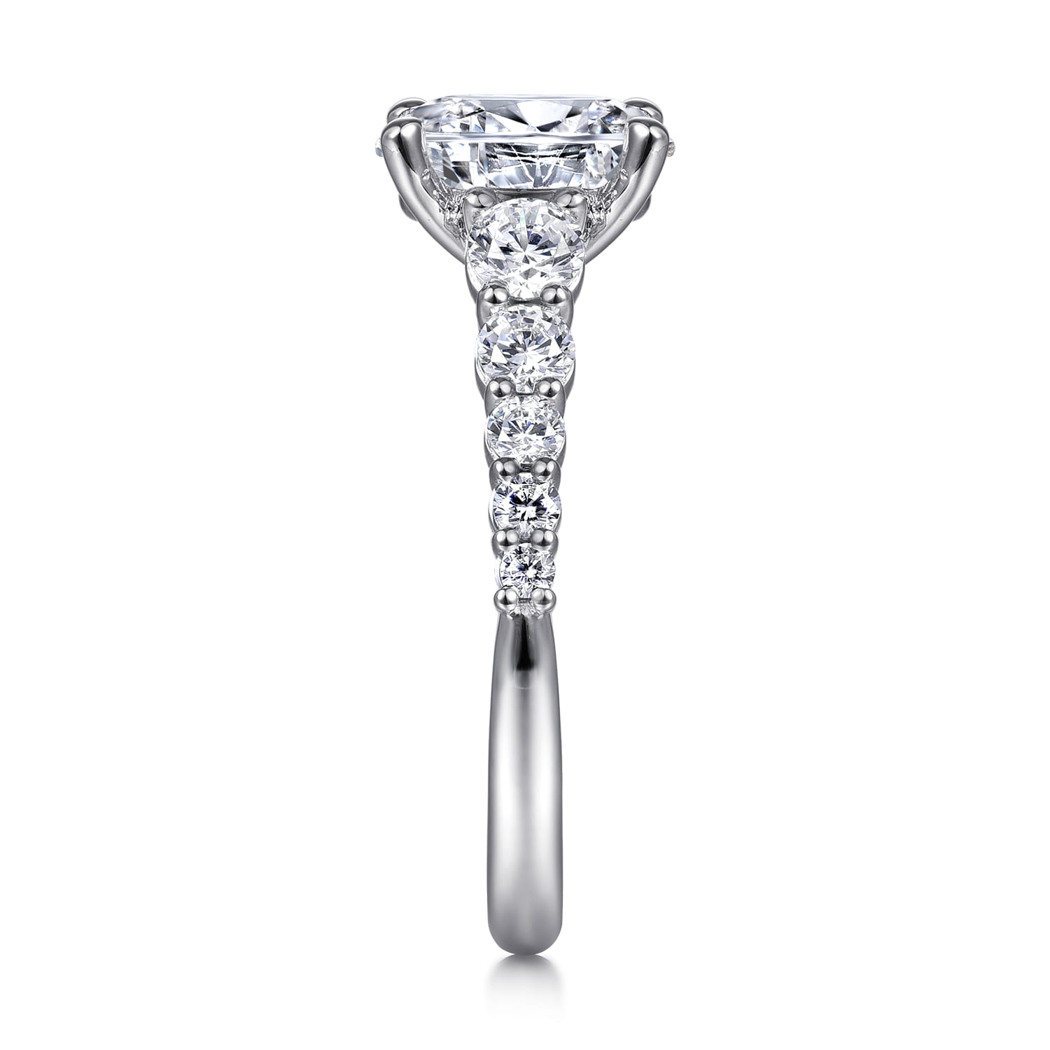 Reed - 14K White Gold Oval Diamond Engagement Ring - 0.75 ct - Shot 5