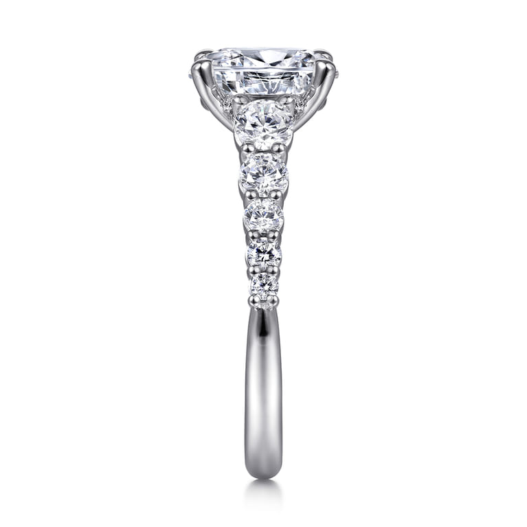 Reed - 14K White Gold Oval Diamond Engagement Ring - 0.75 ct - Shot 5