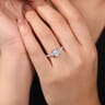 Reed - 14K White Gold Oval Diamond Engagement Ring - 0.75 ct
