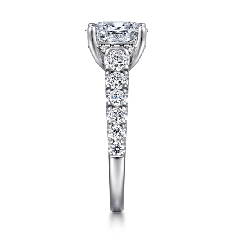 Piper - 14K White Gold Oval Diamond Engagement Ring - 0.78 ct - Shot 5