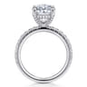 Amira - 14K White Gold Oval Diamond Engagement Ring - 0.6 ct