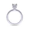 Amira - 14K White Gold Oval Diamond Engagement Ring - 0.5 ct