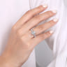 Amira - 14K White Gold Oval Diamond Engagement Ring - 0.5 ct