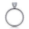 Amira - 14K White Gold Oval Diamond Engagement Ring - 0.52 ct