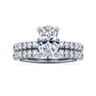 Amira - 14K White Gold Oval Diamond Engagement Ring - 0.52 ct