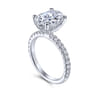 Amira - 14K White Gold Oval Diamond Engagement Ring - 0.55 ct