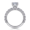 Brosnan - 14K White Gold Oval Diamond Engagement Ring - 1.1 ct