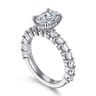 Brosnan - 14K White Gold Oval Diamond Engagement Ring - 1.1 ct