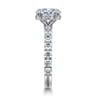 Brosnan - 14K White Gold Oval Diamond Engagement Ring - 1.1 ct