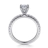 Ulani - 14K White Gold Oval Diamond Engagement Ring - 0.49 ct