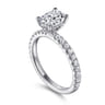 Ulani - 14K White Gold Oval Diamond Engagement Ring - 0.49 ct