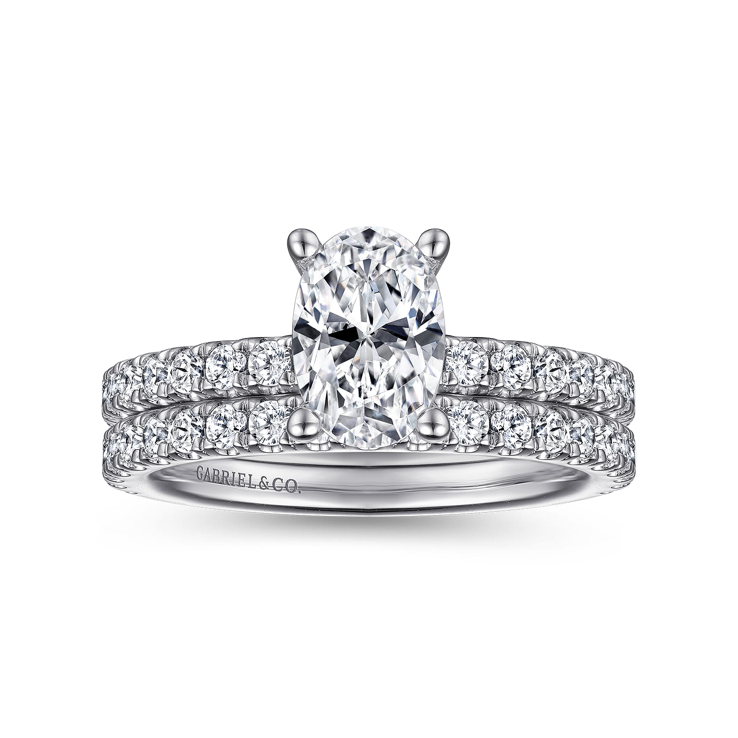 Ulani - 14K White Gold Oval Diamond Engagement Ring - 0.49 ct - Shot 4
