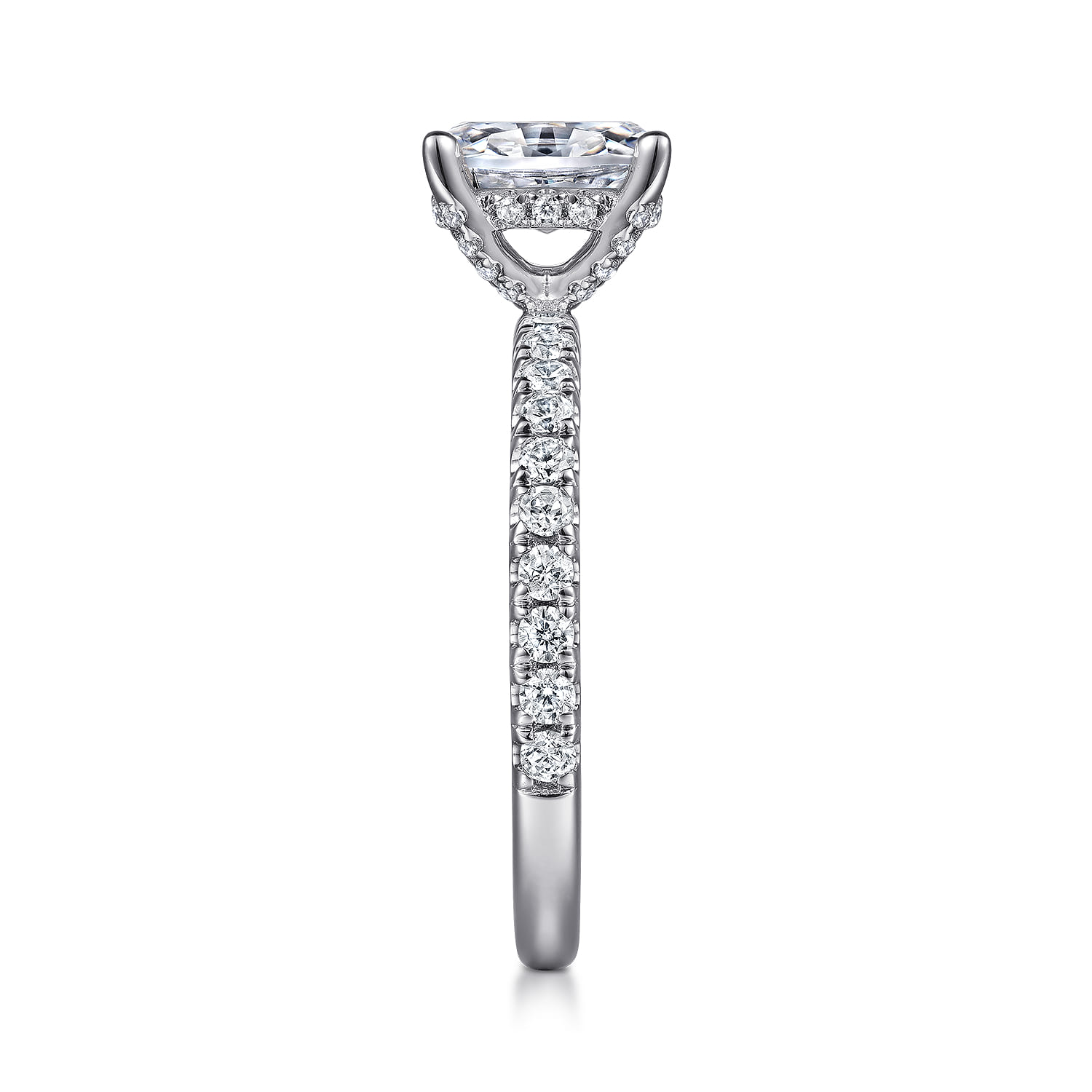Ulani - 14K White Gold Oval Diamond Engagement Ring - 0.49 ct - Shot 5
