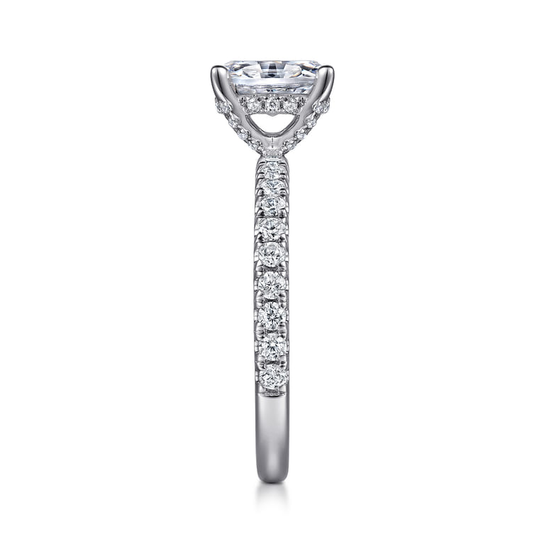 Ulani - 14K White Gold Oval Diamond Engagement Ring - 0.49 ct - Shot 5